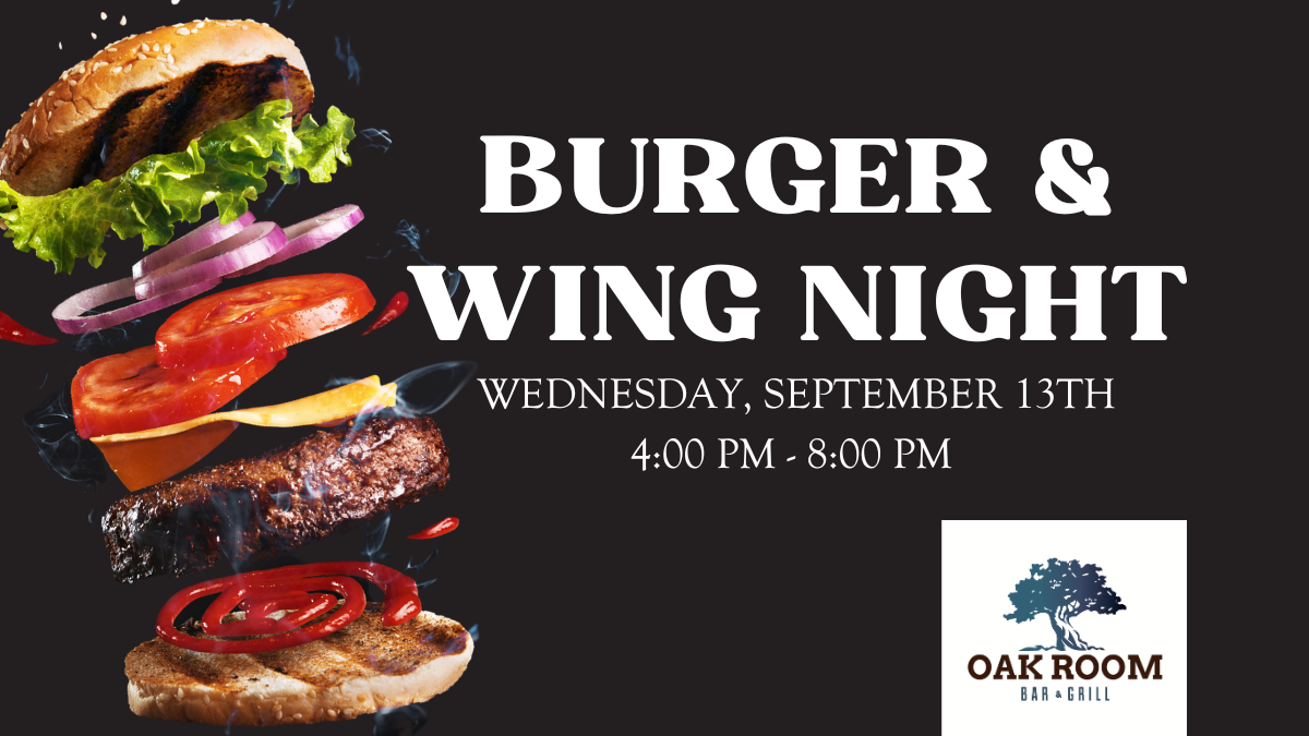 Burger & Wing Night 9/13