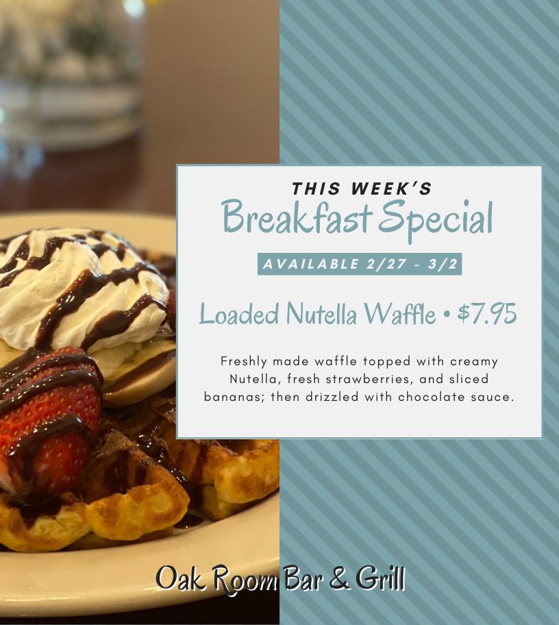 Royal Oaks Breakfast Special Waffle flyer 1
