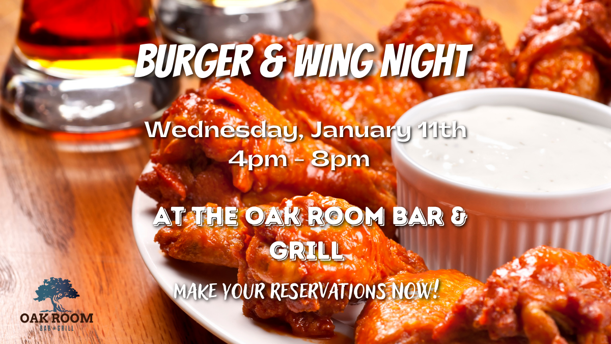 Burger & Wing Night Tomorrow!